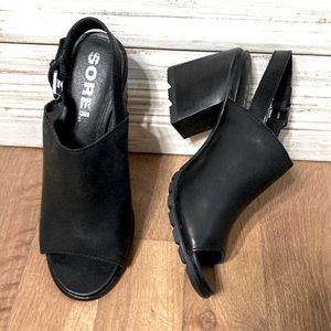 SORREL Slingback Nadia Black leather NWOT TUESDAY PRICE DROP